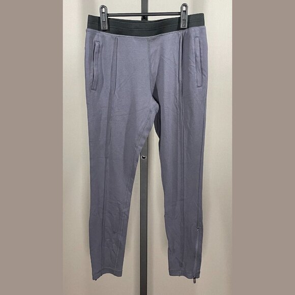 NEW Fabletics Pants Womens Medium gray black ponte knit athletic leggings - Picture 1 of 11